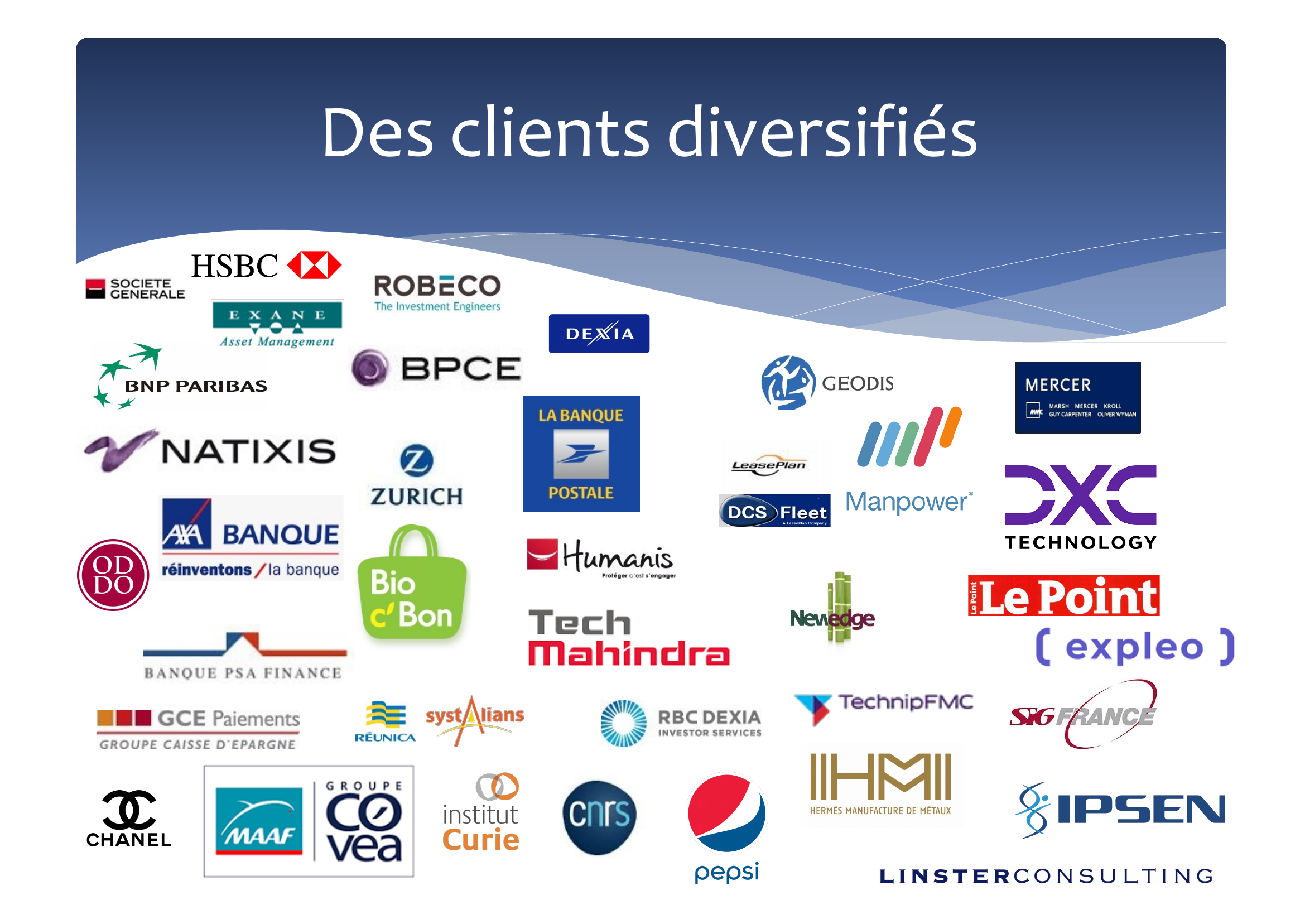 Logos de références clients (Linster Consulting)